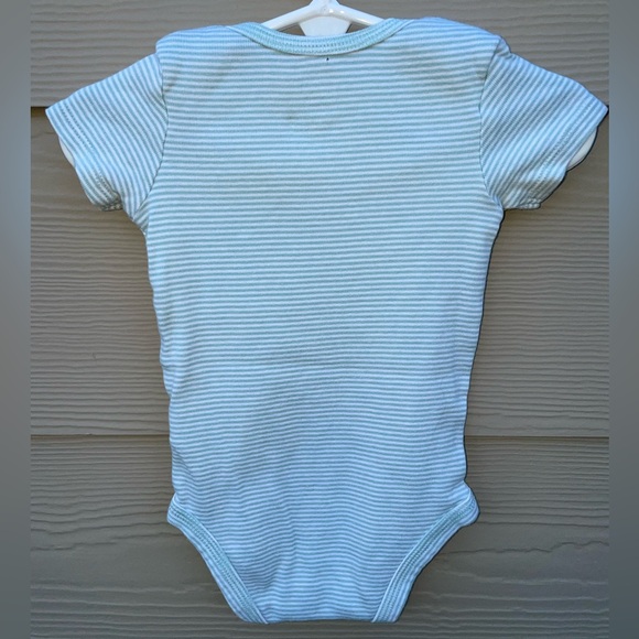 ** 2 for $20**Carter’s green stripe Little and Bright onesie. 6 month - Picture 3 of 8
